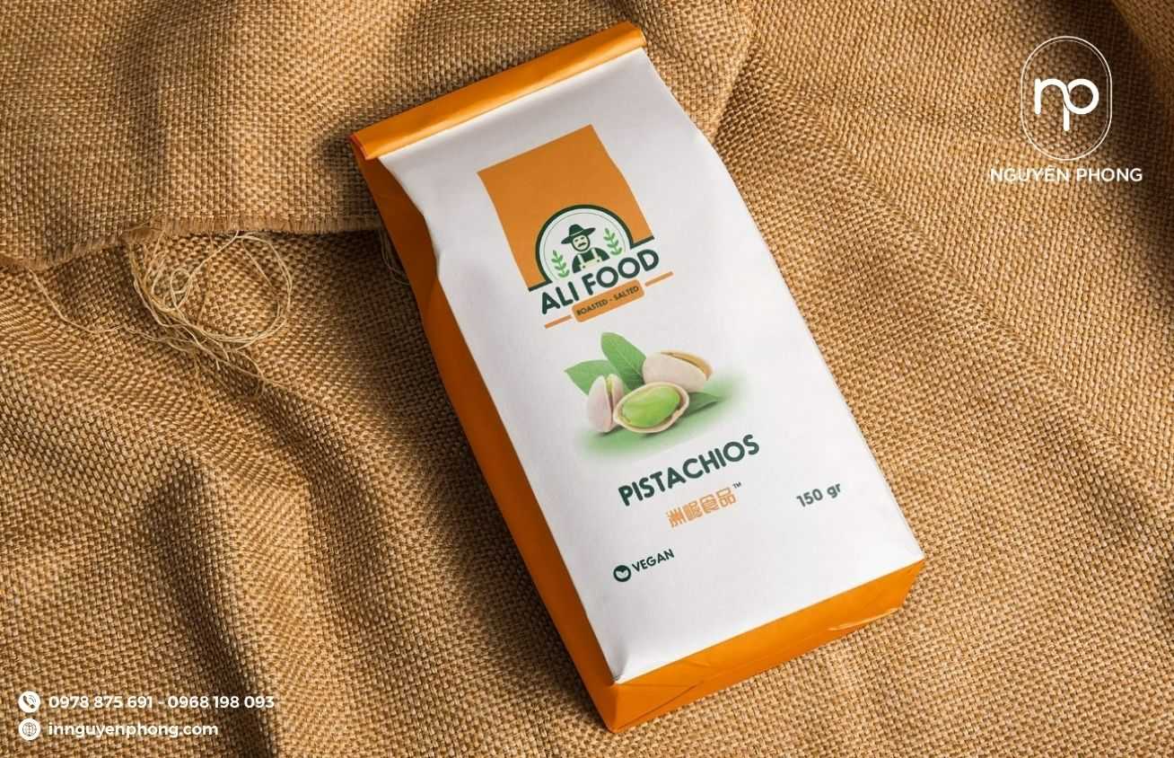 Mẫu logo ngũ cốc in trên túi giấy